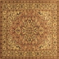 thumbnail image 1 of Ahgly Company Indoor Square Persian Brown Traditional Area Rugs, 7' Square, 1 of 4