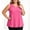 Hot Pink, variant on OGLCCG Plus Size Tank Tops for Women Summer Sleeveless V Neck Babydoll Tops Casual Flowy Pleated Tunics Shirts L-5XL