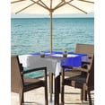 thumbnail image 3 of Fsddascl Blue Purple Grey Outdoor Tablecloth - 54x54 Inch Square Dining Table Cover, Modern Abstract Geometric Oil Painted Waterproof Outdoor Table Cloth with Umbrella Hole & Zipper for Picnic/Patio, 3 of 7