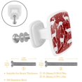 thumbnail image 2 of 4 Pieces Set Drawer Pulls Handle Square Wardrobe Cabinet Knobs with Stainless Steel Screws Furniture Kitchen Decor, 2 of 5