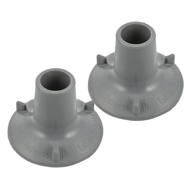 HAMPPLIES 2Pcs Grey Rubber Replacement Feet for Bathroom Shower Chair with Strong Suction Cups