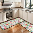 thumbnail image 3 of Kitchen Rugs Sets Of 2,Pioneer Flower Floral Print Pattern Anti Fatigue Kitchen Mat Rugs Non Slip Washable,Decorative Kitchen Floor Mats for Kitchen,Sink,Laundry,17"x47"+17"x47", 3 of 5