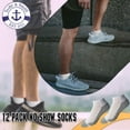 thumbnail image 5 of Yacht & Smith Mens Cotton Ankle Socks, Low Cut No Show Athletic Socks (12 Pack B No Show), 5 of 8