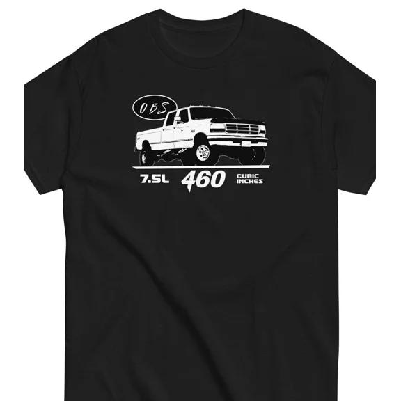 Reprint Rare VINTAGE OBS Ford Truck Shirt, 7.5L 460 Big Block Engine, Mens T-Shirt Sizes S-5Xl