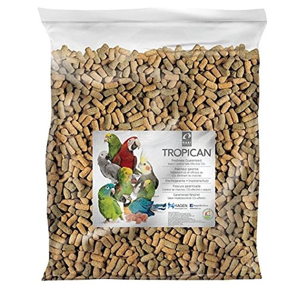 HARI Tropican Bird Food Hagen Parrot Food con maní y semillas de girasol Barras de mantenimiento Fórmula de por vida Bolsa de 20 lb
