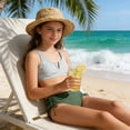 thumbnail image 2 of Girls Swimsuit 2 Piece Cutout Girls' Swimwear Top High Waisted Bottom Bathing Suits for Teens/Army Green/14Y, 2 of 3