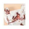 thumbnail image 4 of Baby Girls Easter Dress Newborn Rabbit Pattern Printed Open Back Tie-up Flying Sleeve Dresses, 4 of 7