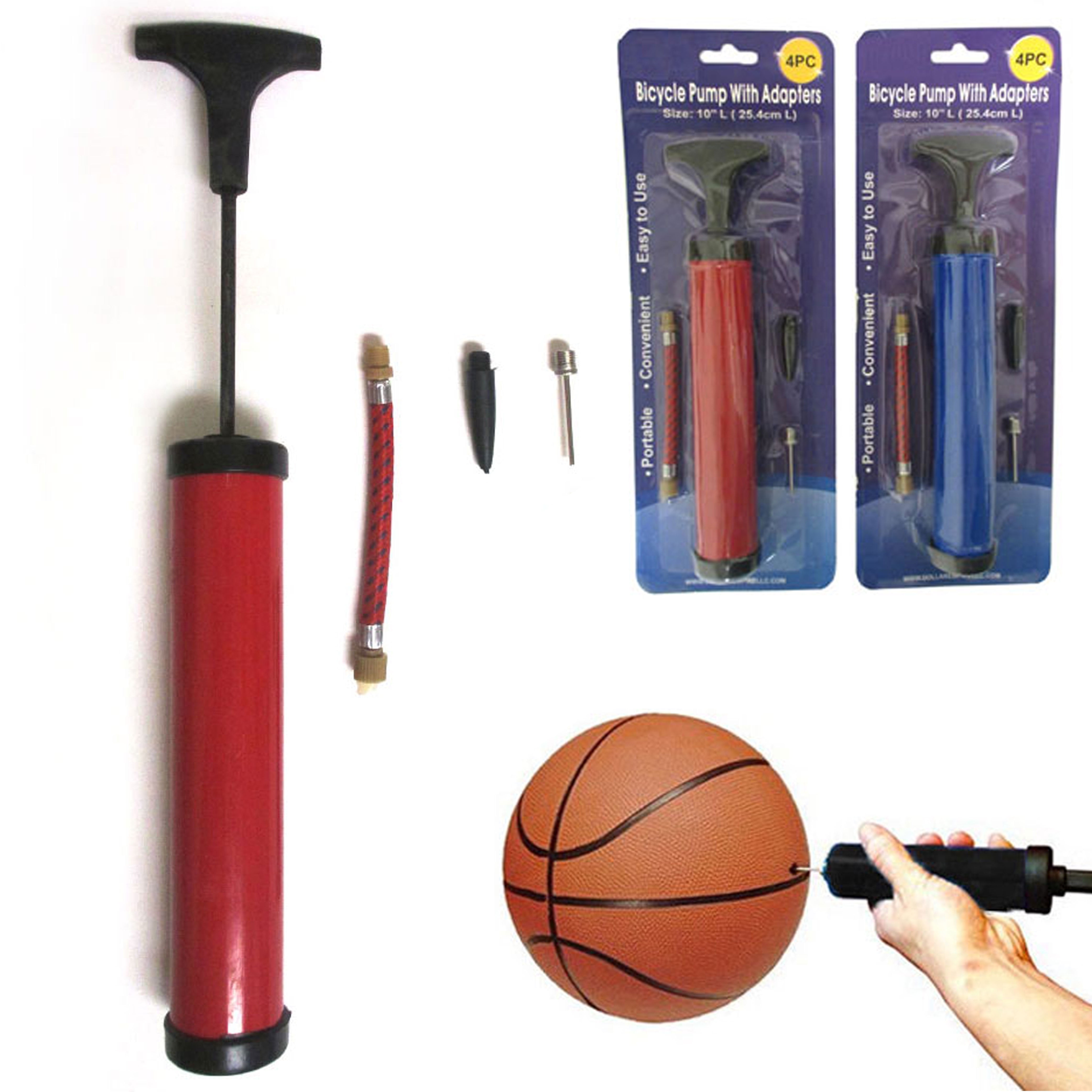 Volleyballs and Footballs A Basketballs Football Bike Ball Hand Pump Accessorie Sports Inflate Needle Tube Valve Adaptor Pump for Soccer Balls 