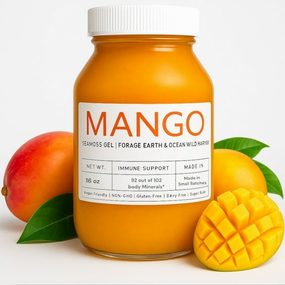 Forage Earth & Ocean Mango Seamoss Gel Wild Harvest 16 Oz