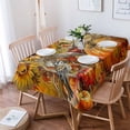 thumbnail image 4 of Fall Sunflower Rectangle Tablecloths 60x140,Thanksgiving Pumpkin Abstract Graffiti Art Table Cloth Table Cover Indoor/Outdoor Tabletop Decor for Wedding Holiday Party Dinner Baby Shower, 4 of 7