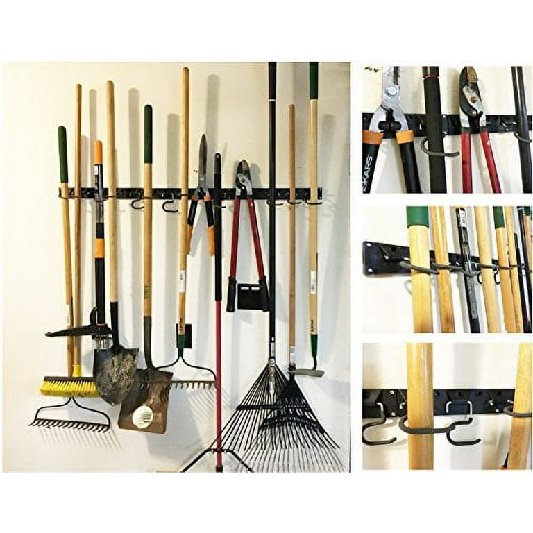 FITOOL Système de rangement réglable de 122 cm, supports muraux pour outils,  organisateur d'outils à montage mural, organisateur de garage, organisateur  d'outils de jardin, rangement de garage : : Outils et Bricolage