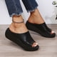 thumbnail image 3 of Sandalias Plataforma Con Cuña Que Aumentan La para Mujer para Viajes Al Aire Libre (Negro 39), 3 of 9