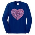thumbnail image 2 of Wild Bobby, Pink Ribbon Heart, Breast Cancer Awareness, Men Long Sleeve Shirt, Royal, X-Large, 2 of 5