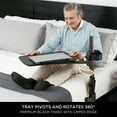 thumbnail image 4 of Signature Life Overbed Table, Large Bedside Tray with Cup Holder, Swiveling Tray & Laptop Stand, 4 of 7