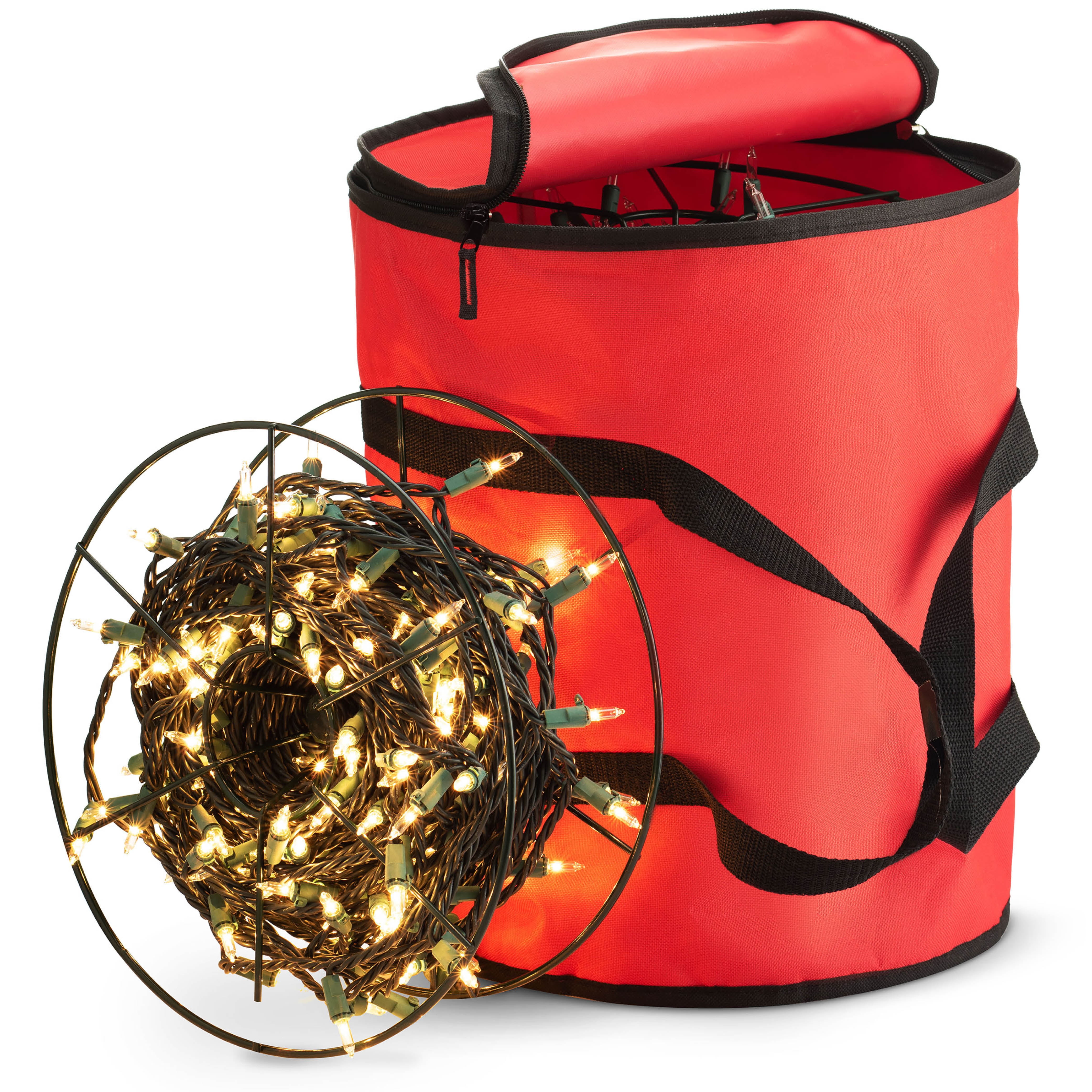 Lemoning Christmas Storage Bag and Comes with Durable Reinforced Handles and Double Zips-Waterproof Material for Dust Red Moisture and Insect Resistance