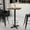 Walnut, variant on BizChair 24'' Square Natural Laminate Table Top with 22'' x 22'' Bar Height Table Base and Foot Ring