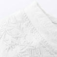 thumbnail image 6 of PMVFHDE Womens Short Sleeve Tops Summer Fashion V Neck Short Sleeve Embroidery Linen Blend Blouse White，L, 6 of 7