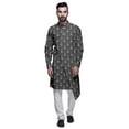thumbnail image 1 of Atasi Kurta Pyjama de Designer pour Hommes Ensemble Kurta Angrakha Imprimé Vêtements d'Été, 1 of 3