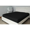 thumbnail image 4 of DNG Creations 6 Piece Zipper Sheet Set - Include (1 Fitted Sheet Base, 2 Base Sheet has Zipper, 1 Flat Sheet And 2 Pillowcase) 10 Inch Deep Pocket ( Solid Black / Queen ), 4 of 7