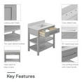 thumbnail image 5 of DHP Camden 36” Bathroom Vanity, Gray with Silver Towel Rack, 5 of 15