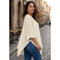 thumbnail image 3 of Roaman's Women's Plus Size Pointelle Open-Front Ruana Cardigan, 3 of 3