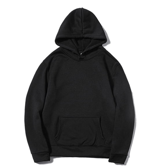 Penkiiy Mens Hoodies Pullover Long Sleeve Casual Fashion Hoody Sweatshirts Drawstring Gym Hooded Sweater with Pockets M Black