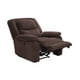 Serta Push-Button Power Recliner with Deep Body Cushions, Brown Fabric ...