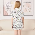 thumbnail image 6 of Pajama Set Cat Button-up Short-sleeved Shorts 2 Piece Casual Sleepwear, 6 of 7