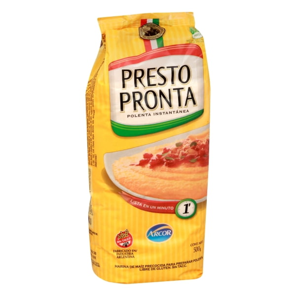 ARCOR Presto Pronta Polenta Instantanea 500grs 2 Pack