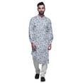 thumbnail image 1 of Atasi Mandarin Collar Printed Rayon Traditional Kurta For Men Casual Shirt, 1 of 6