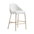 thumbnail image 6 of Gracie White and Gold Leatherette Counter Stool  with Steel Legs - Set of 3, 6 of 10