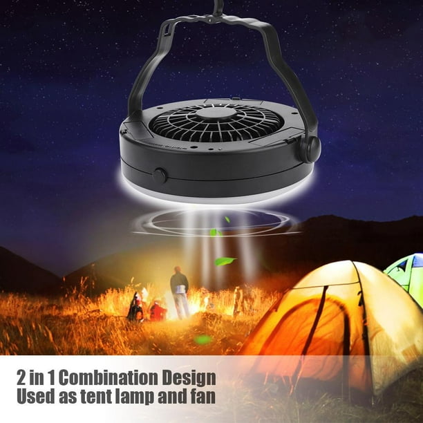 Ventilateur de lampe de tente Ventilateur de camping à lumière LED