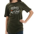 thumbnail image 3 of Plus Size Leaves Are Falling Autumn Is Calling Graphic Design Unisex Ring Spun Cotton Jersey Short Sleeve Vintage Scoop Bottom T-shirt - Vintage Olive XL, 3 of 4