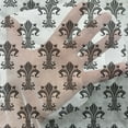 thumbnail image 3 of Fleur De Lis Tulle Curtains with Rod Pocket, Historical European Heraldry Rich Iris Buds Curved Leaves Print, Sheer Drape for Wedding Party 2 Panels, 7 Sizes, Black White, by Ambesonne, 3 of 3