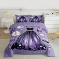 thumbnail image 2 of Feelyou Purple Princess Dress Bedding Comforter Set, Dreamy Fairy Tale Twin Comforter Sets, Female Girls Kids Reversible Bedding Set, Lightweight Room Decor, 2-Piece, 2 of 8