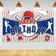 thumbnail image 1 of Decoraciones de fiesta de béisbol Béisbol Feliz cumpleaños Telón de fondo Banner Béisbol Suministros de fiesta de cumpleaños para niños Niños para fiesta de cumpleaños de béisbol grande De, 1 of 5