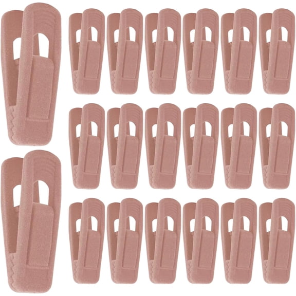 20-Pack Velvet Pant Hangers, Non-Slip Felt Finger Clip Hangers for Thin Pants and Skirts