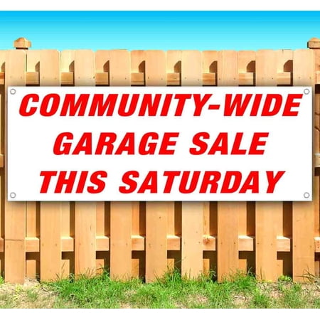 Community-Wide Garage Sale 13 oz Vinyl Banner With Metal Grommets