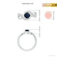 thumbnail image 5 of ANGARA Natural Solitaire Round 1 ct Blue Sapphire Infinity Promise Ring in 14K White Gold for Women (Size-6mm) | September Birthstone, Anniversary, Jewelry Gift for Women | Natural Blue Sapphire Ring, 5 of 10