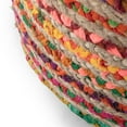 thumbnail image 4 of Margo Boho Round Pouf in Multi Color Braided Jute, 4 of 8