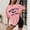 Pink, variant on Graphic Tennis Tees for Women T-Shirts Casual Round Neck Short Sleeves Loose Fit Tee for Everyday Wear Blue XL