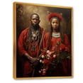 thumbnail image 2 of Designart "Maasai Warriors African II" People Framed Wall Art - Global Red African Tribal Living Room Framed Canvas Art, 2 of 6