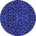 thumbnail image 1 of Ahgly Company Machine Washable Indoor Round Transitional Denim Dark Blue Area Rugs, 4' Round, 1 of 7