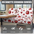 thumbnail image 4 of Yuyamidu Cherry RV Dinette Cushion Covers Booth Set Bow Camper Cushions Cover Red Heart RV Couch Covers 2 Pcs Valentine's Day Camper Dinette Seat Covers for Travel Trailer Couch, 4 of 7