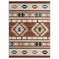 thumbnail image 2 of Abani Sedona Collection Area Rug Mid Century Modern Bedroom Living Room Decor Floor Rug 4 x 6 Cream Rust, 2 of 7