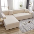 thumbnail image 2 of SIELUNO 2-Piece Sofa Slipcover,Stretch L Shape Sofa Cover Sectional Couch Cover Furniture Protector for Living Room, 2 of 7