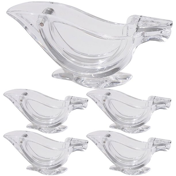 Exprimidor De Limones Acrílico Exprimidor de limón acrílico Manual de pájaro exprimidor portátil herramientas de cocina utilitarias (5 uds)