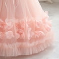 thumbnail image 7 of Girl's 3D Flower Waist Tulle Dress, Baby Toddler Flower Girl Wedding Dress with Bowknot, Shiny Butterfly Pageant Formal Dress for Birthday Christmas Party, 6M-5Y Light Pink 80, 7 of 7