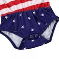 thumbnail image 2 of Newborn Baby Girl Stripe Star Romper With Headband, 2 of 3