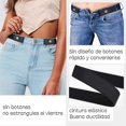 thumbnail image 4 of 2 Piezas Cinturones Elásticos Ajustables sin Hebilla para Mujer, Cinturón Elástico Invisible para Hombre, 4 of 5